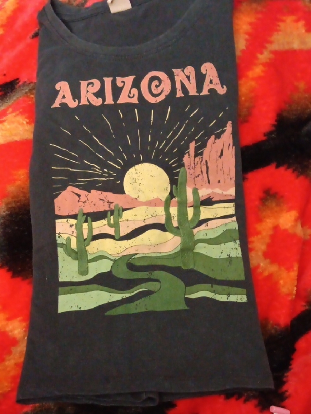 Arizona Desert Graphic Short Sleeve Tee - Navy